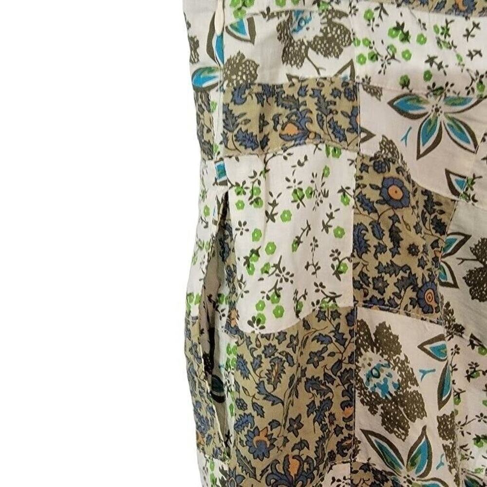 NWT Anthropologie Maxi Skirt XL Boho Raga Floral Turquoise Brown - Picture 6 of 13